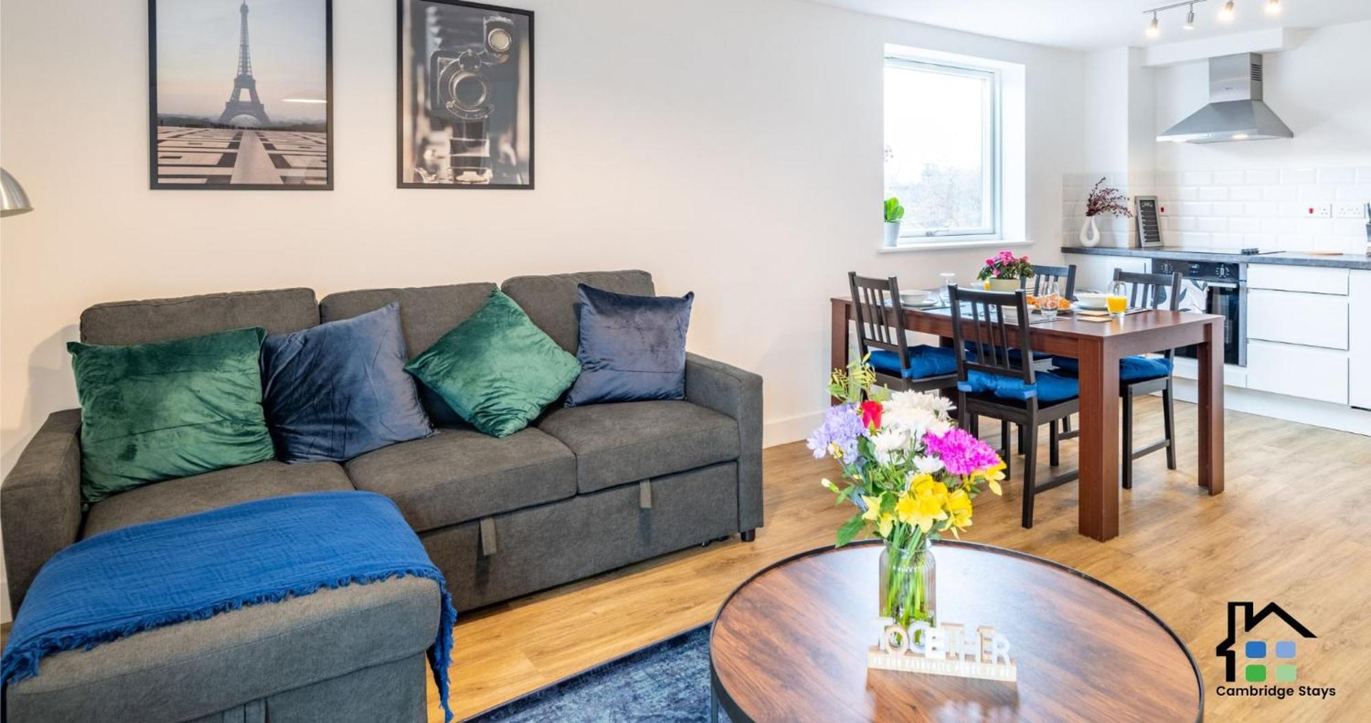 Cambridge Stays Riverside Apart Hotel With 2Br Flats At The City Centre-Parking-Balcony Δωμάτιο φωτογραφία